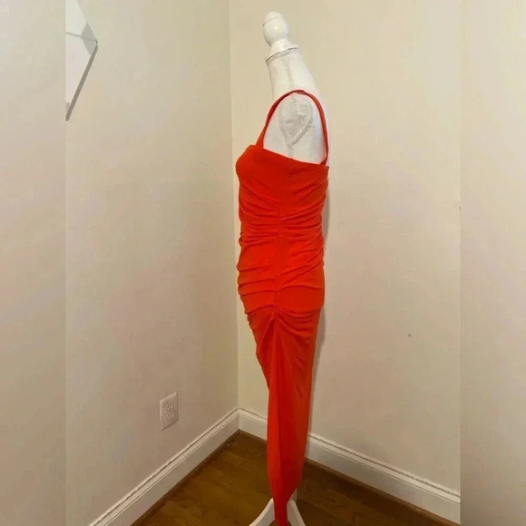 Helmut Lang Ruched Stretch Jersey Midi Dress Size Large NWT - Picture 8 of 11